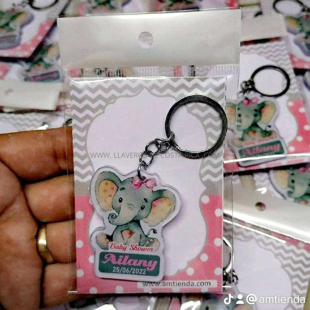 Llaveros Baby Shower Elefantes 