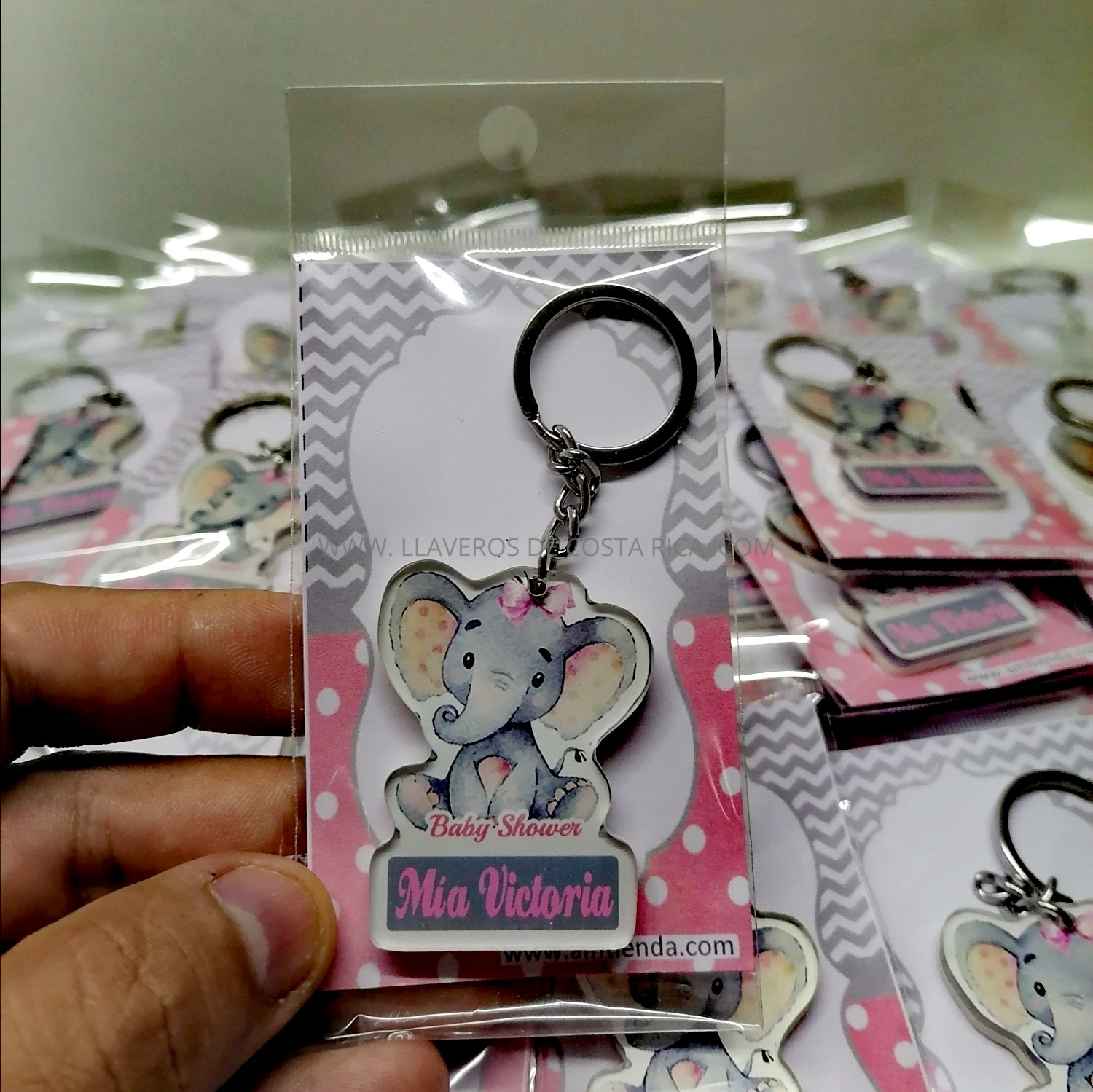 Llaveros Baby Shower Elefantes 