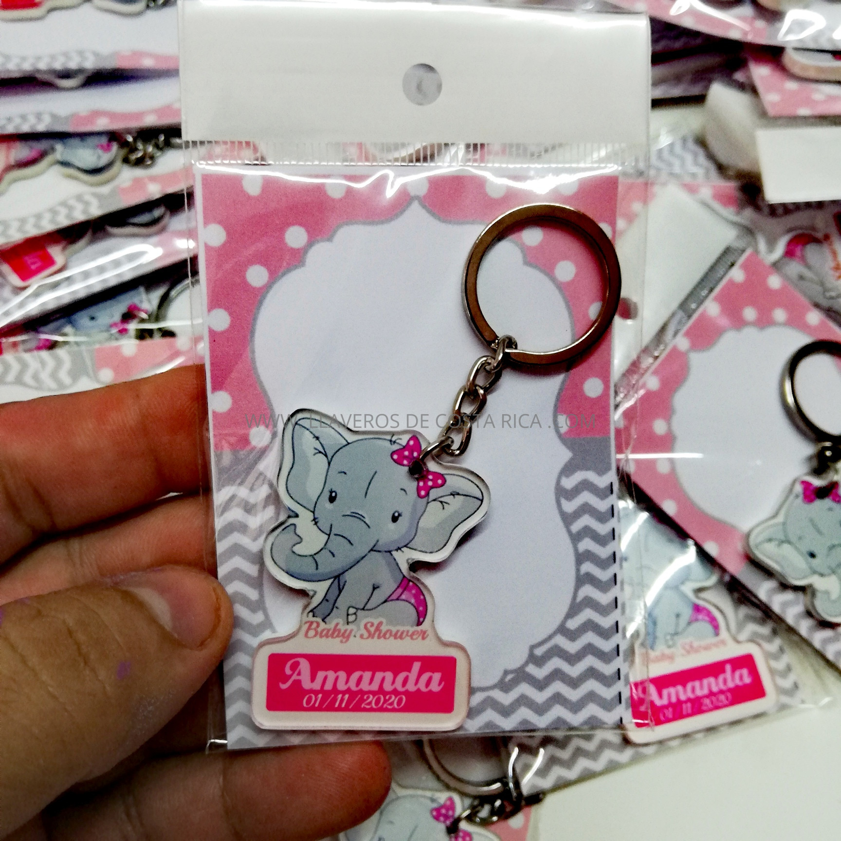 Llaveros Baby Shower Elefantes 
