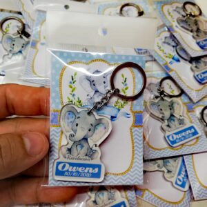 Llaveros Baby Shower Elefantes 