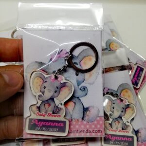 Llaveros Baby Shower Elefantes 