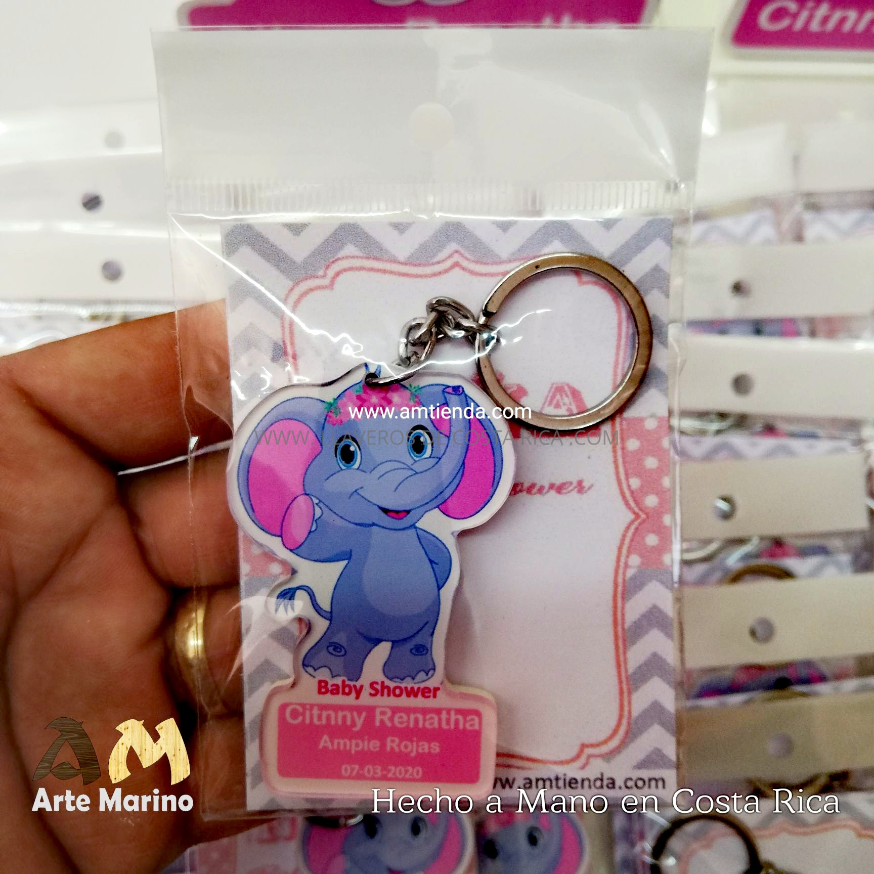 Llaveros Baby Shower Elefantes 