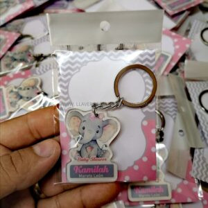 Llaveros Baby Shower Elefantes 