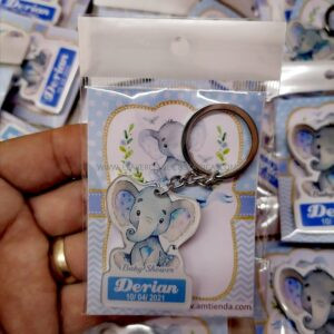 Llaveros Baby Shower Elefantes 