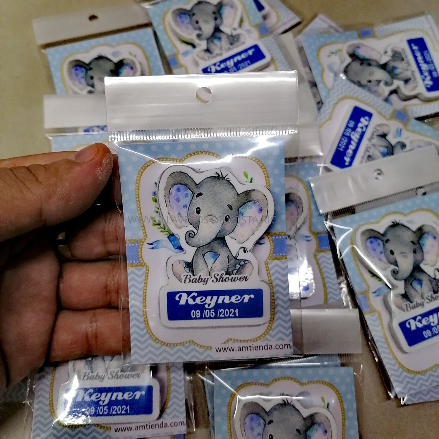 Llaveros Baby Shower Elefantes 