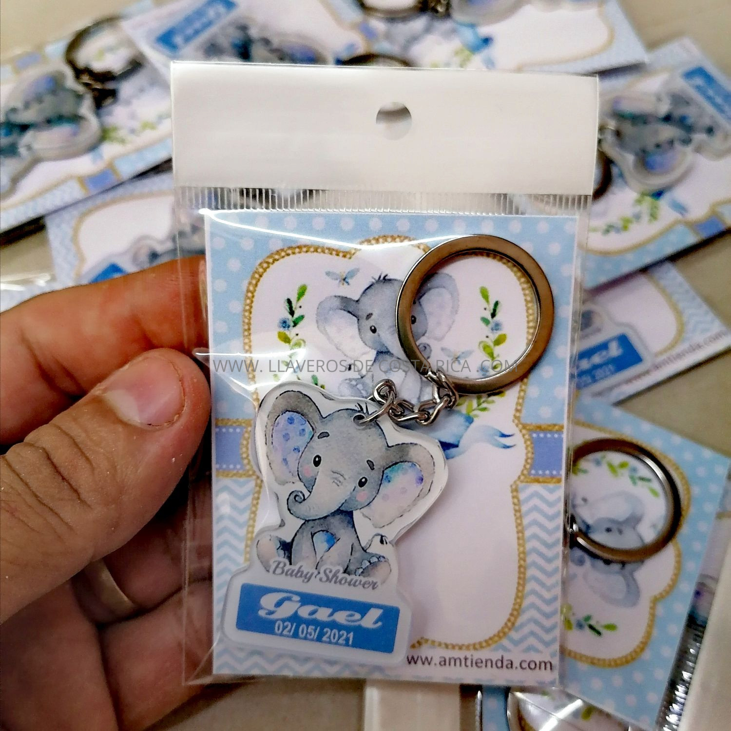 Llaveros Baby Shower Elefantes 