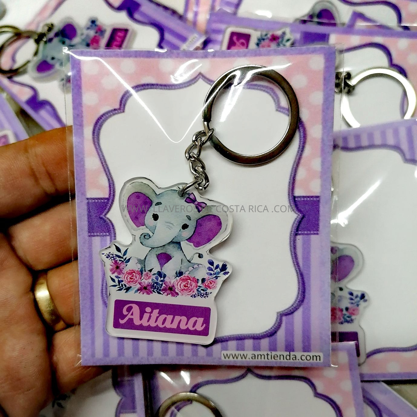 Llaveros Baby Shower Elefantes 