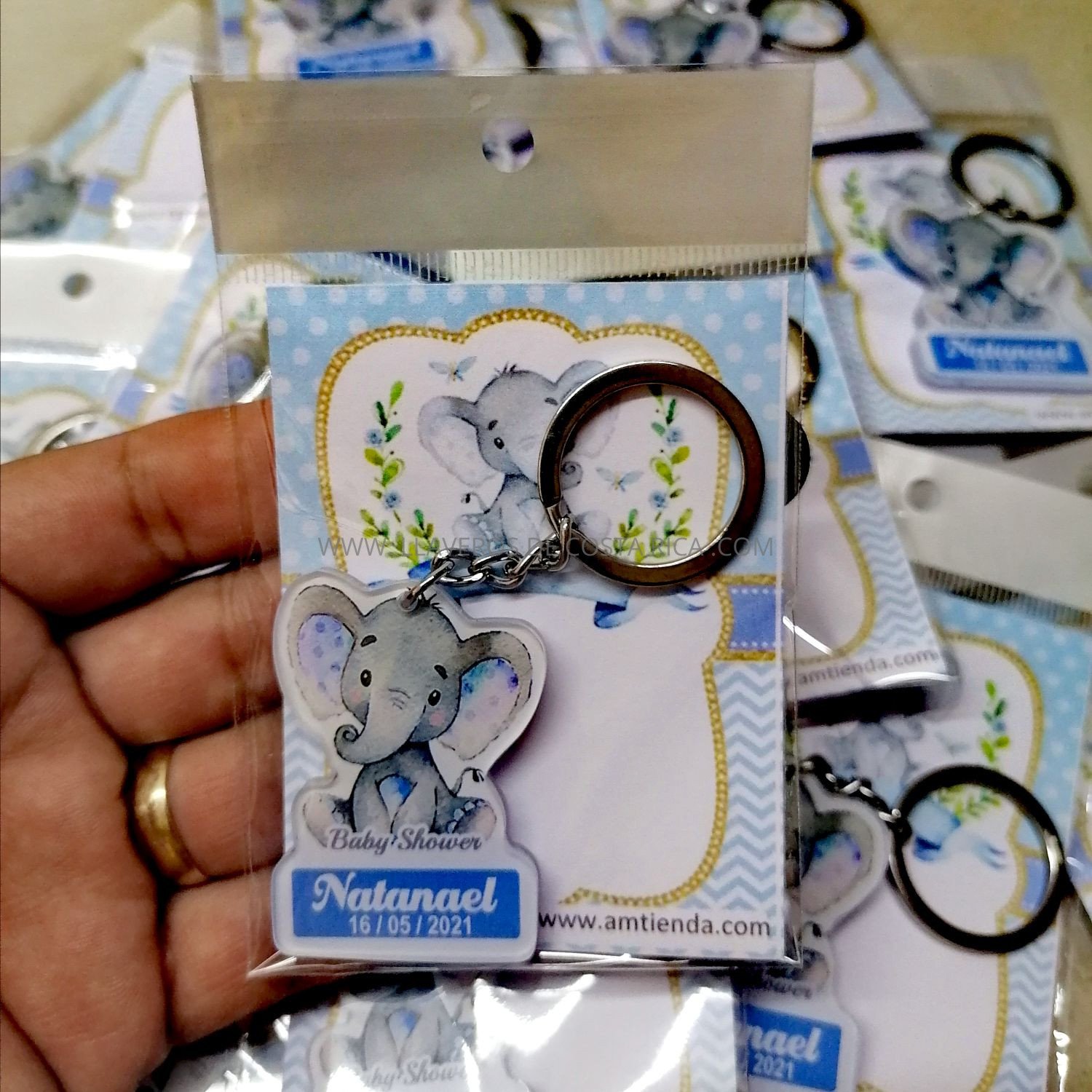 Llaveros Baby Shower Elefantes 