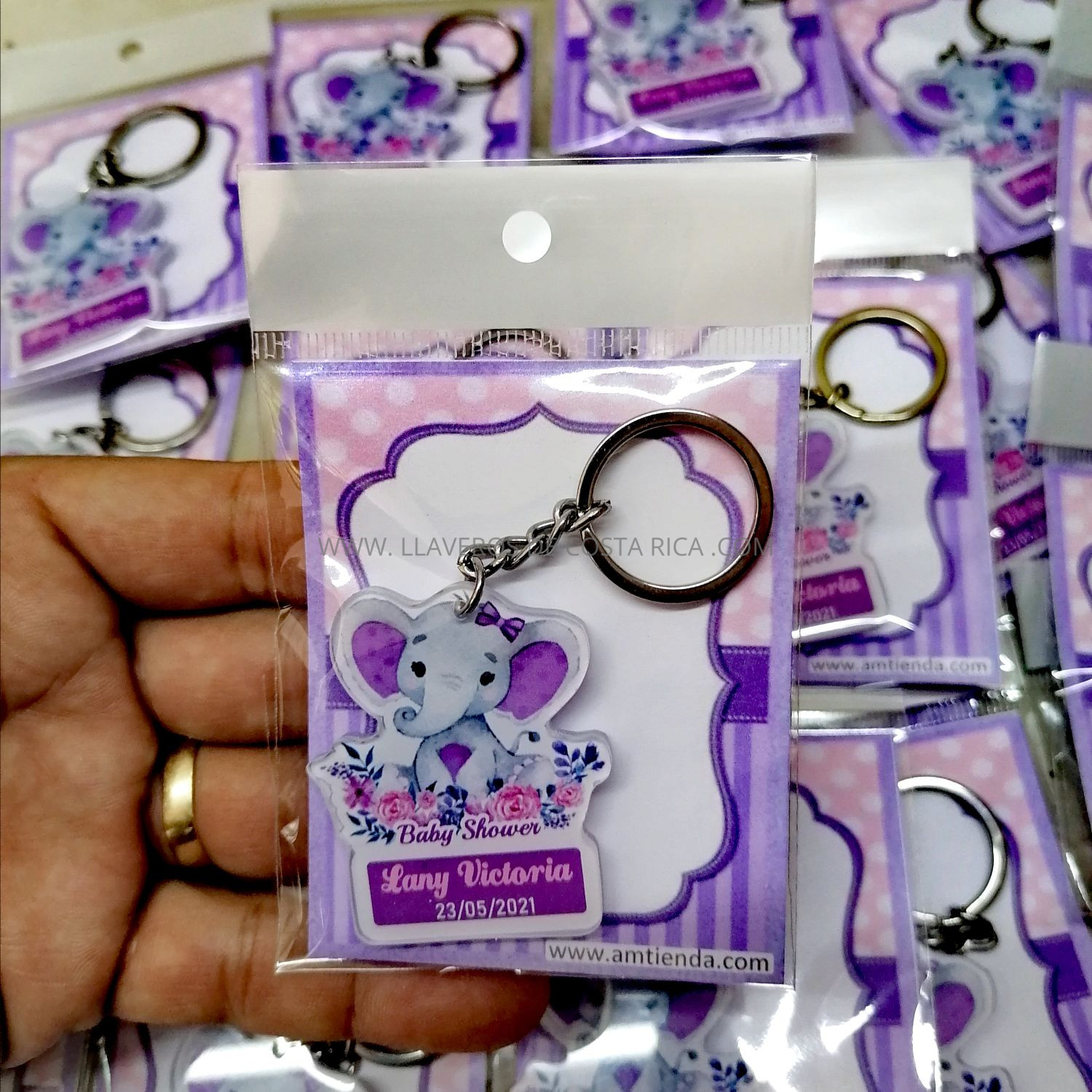 Llaveros Baby Shower Elefantes 