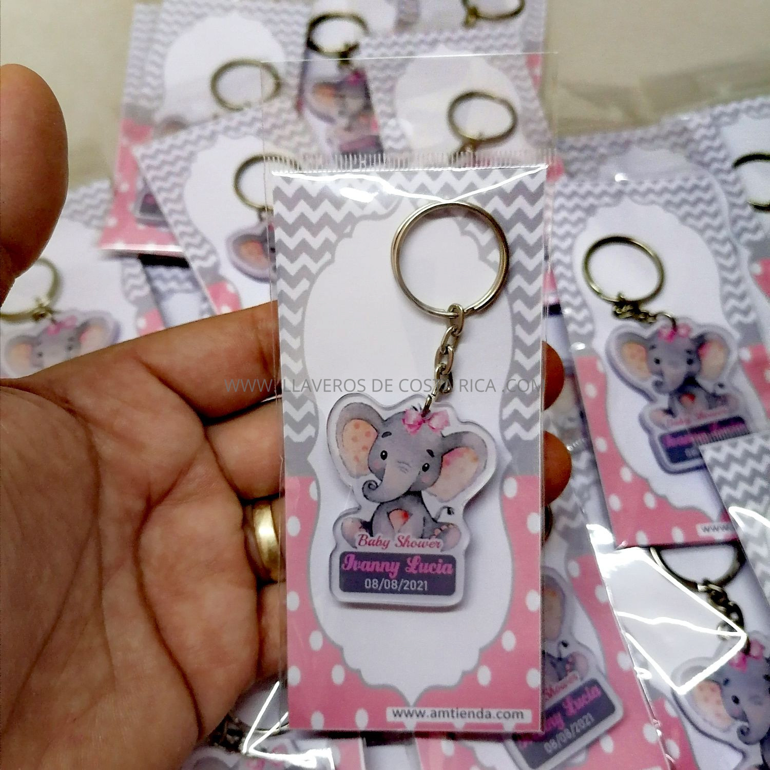 Llaveros Baby Shower Elefantes 