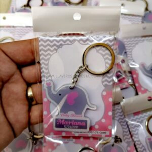 Llaveros Baby Shower Elefantes 
