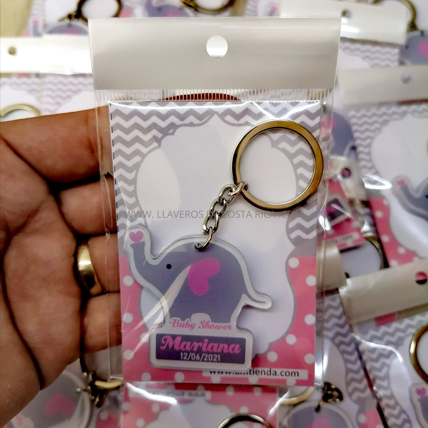 Llaveros Baby Shower Elefantes 