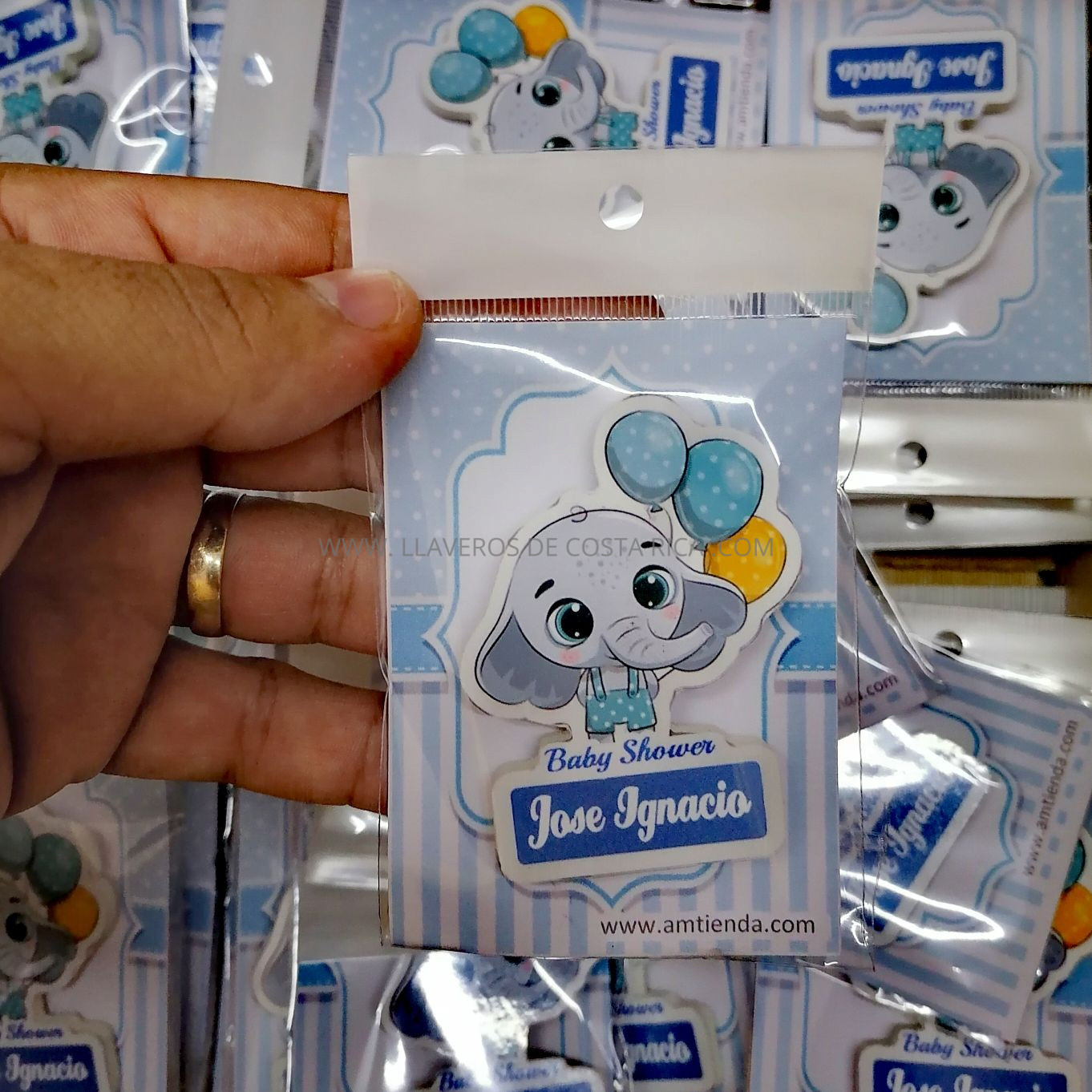 Llaveros Baby Shower Elefantes 