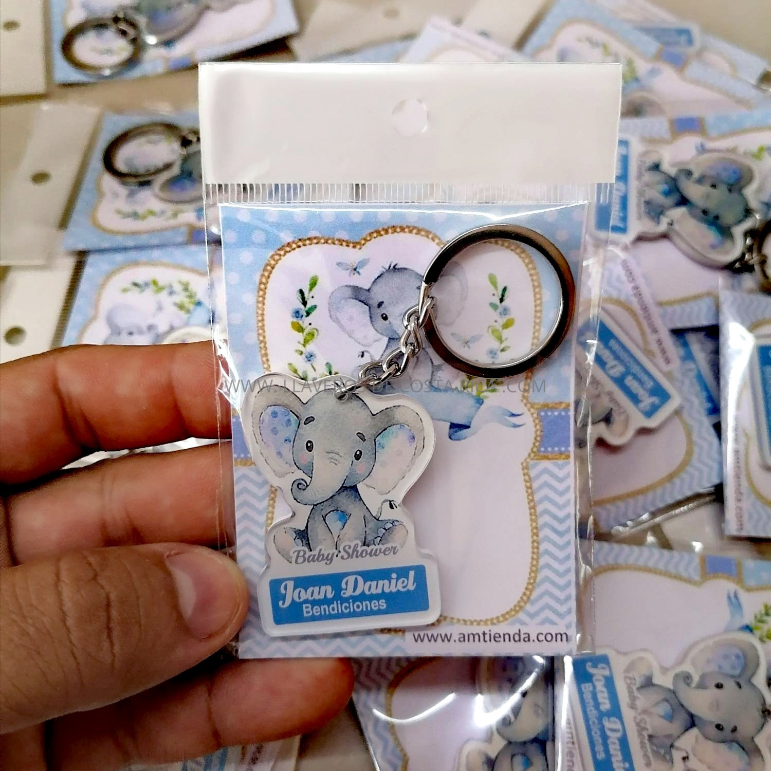 Llaveros Baby Shower Elefantes 
