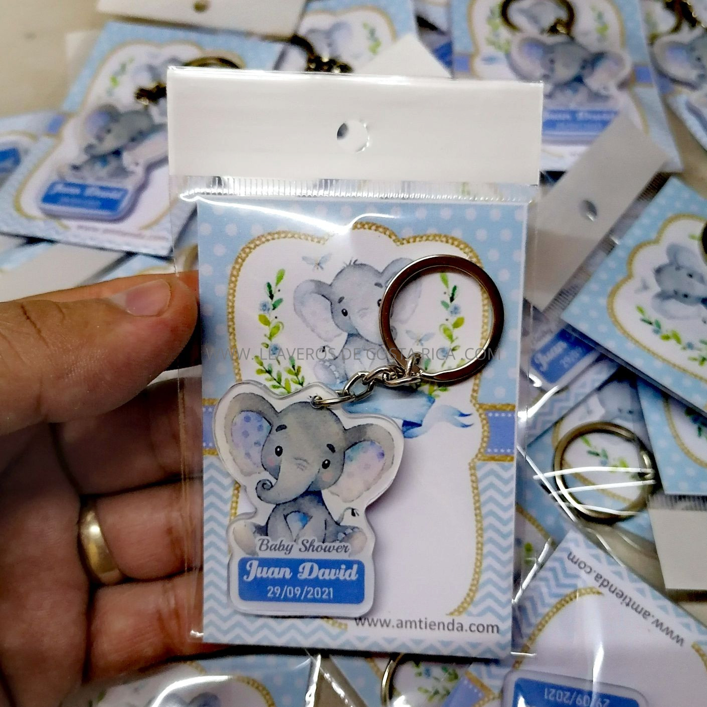 Llaveros Baby Shower Elefantes 