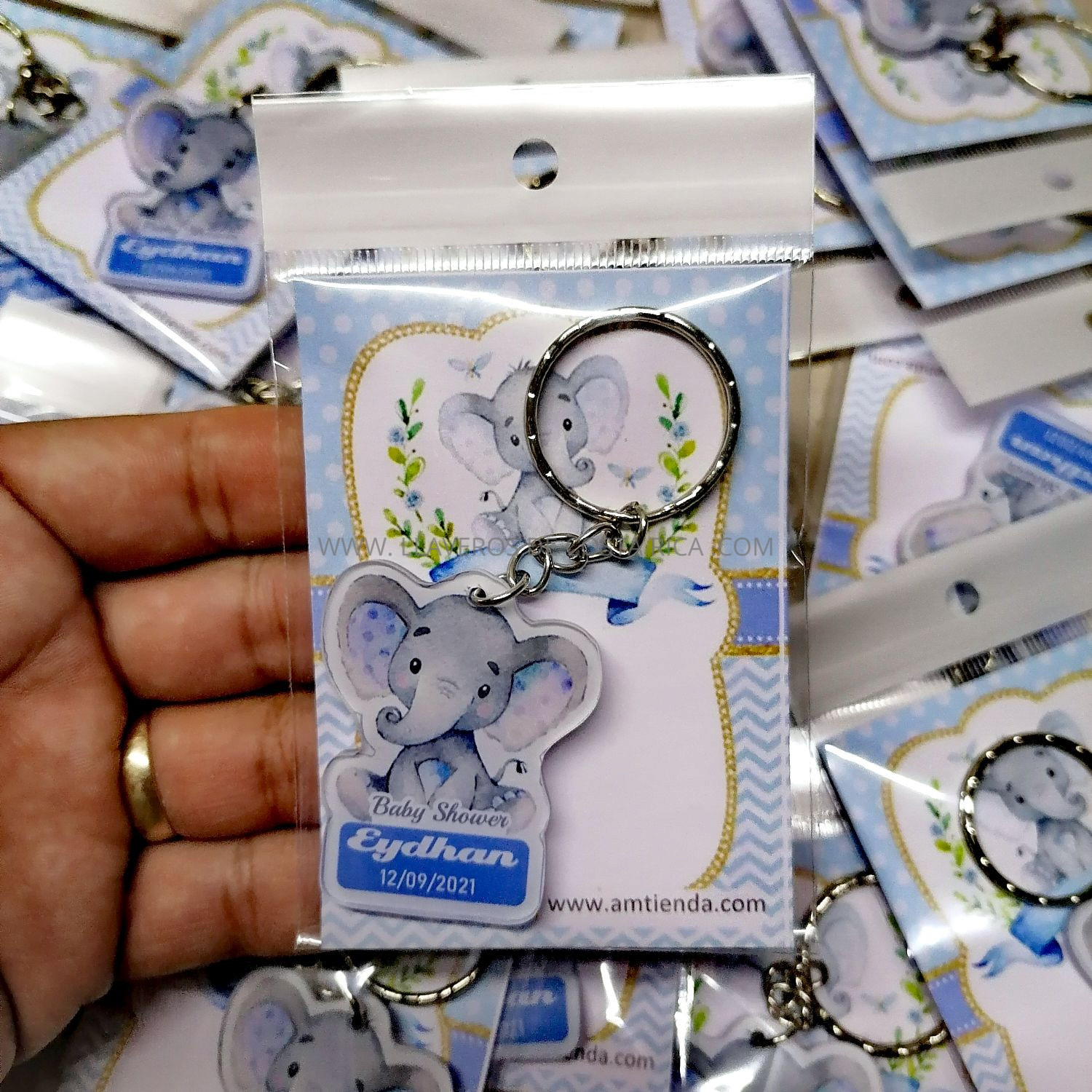 Llaveros Baby Shower Elefantes 