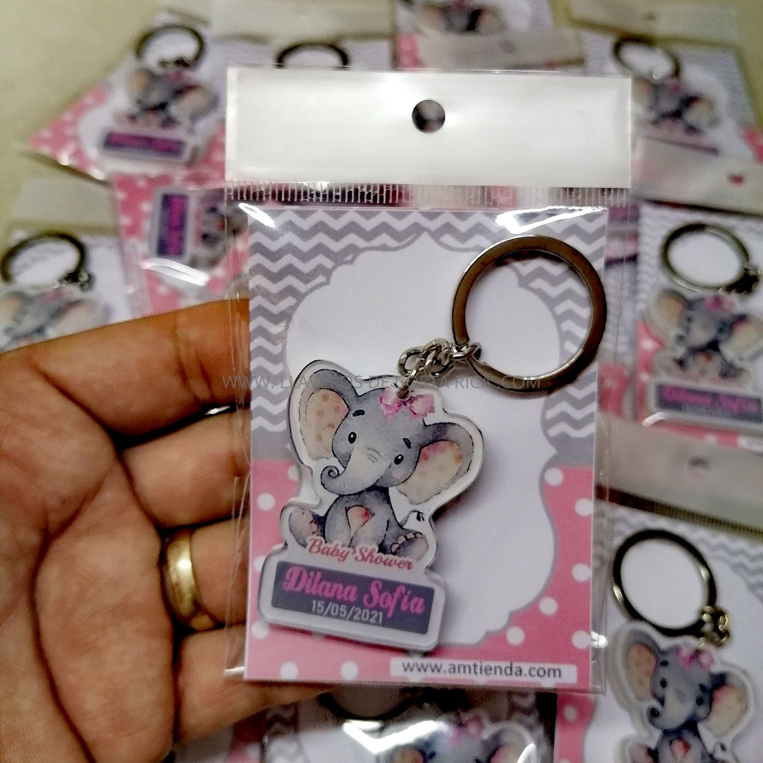 Llaveros Baby Shower Elefantes 