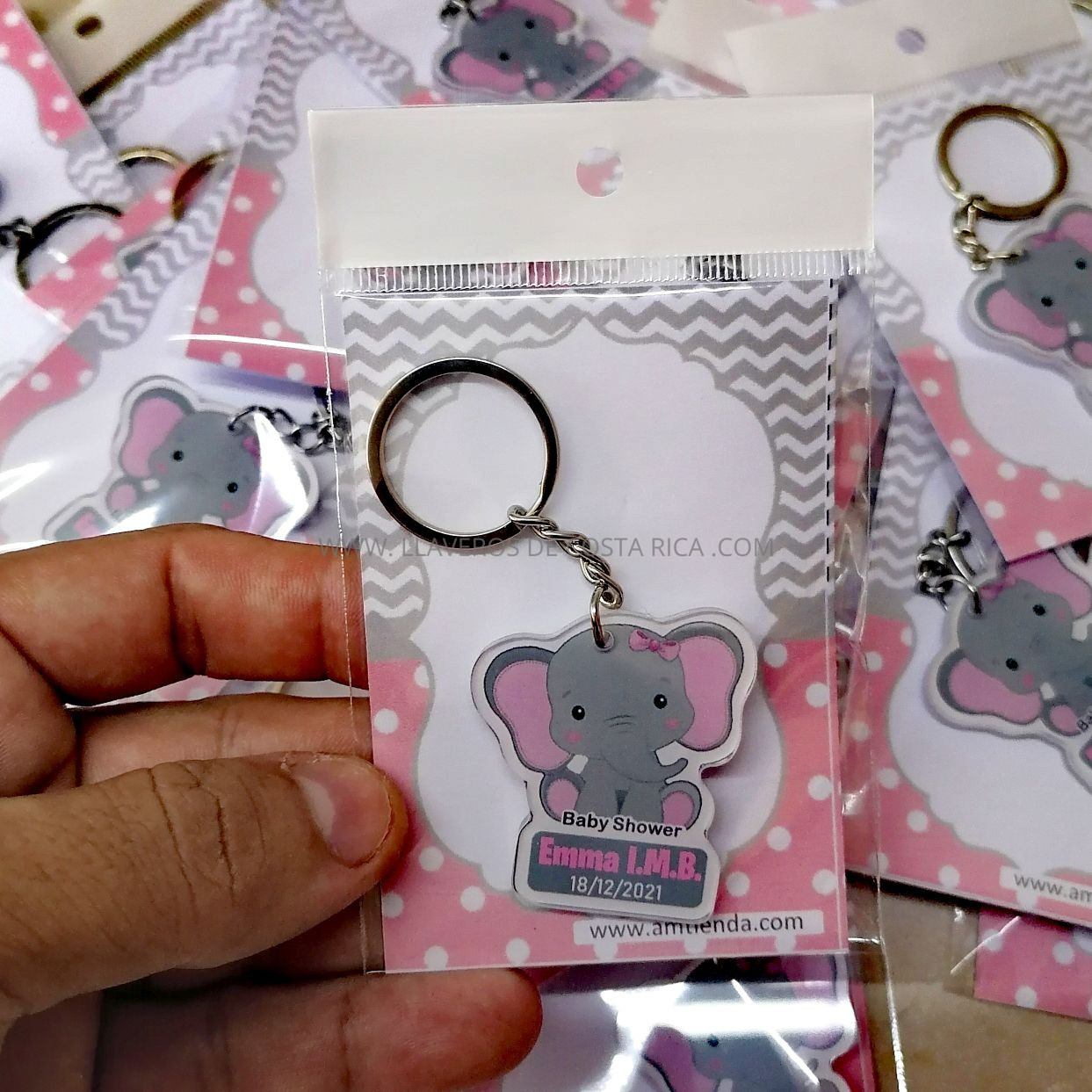 Llaveros Baby Shower Elefantes 