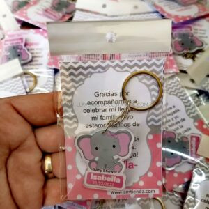Llaveros Baby Shower Elefantes 