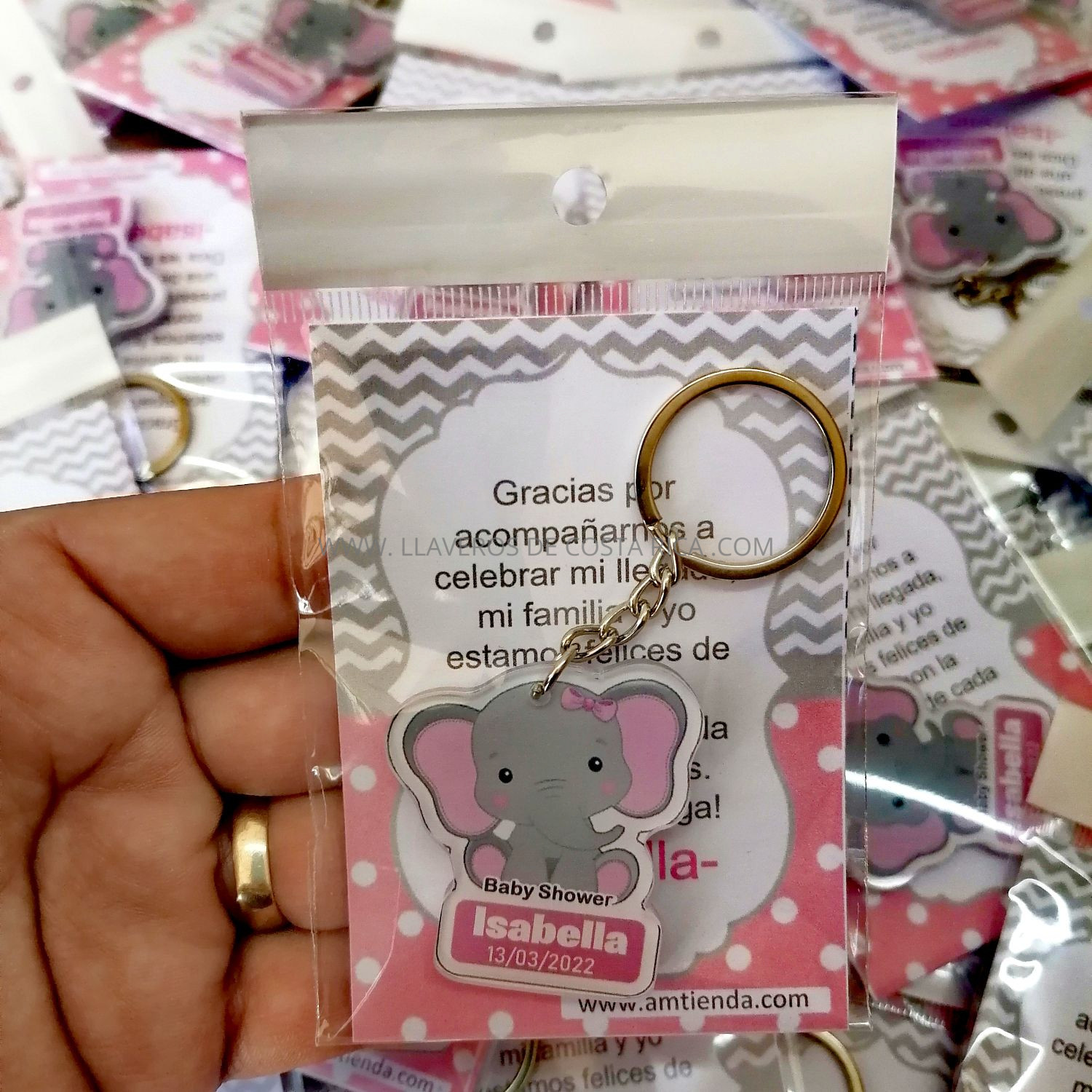 Llaveros Baby Shower Elefantes 