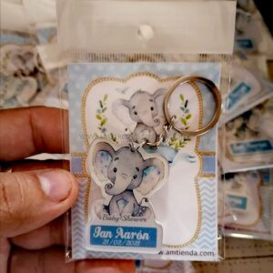 Llaveros Baby Shower Elefantes 