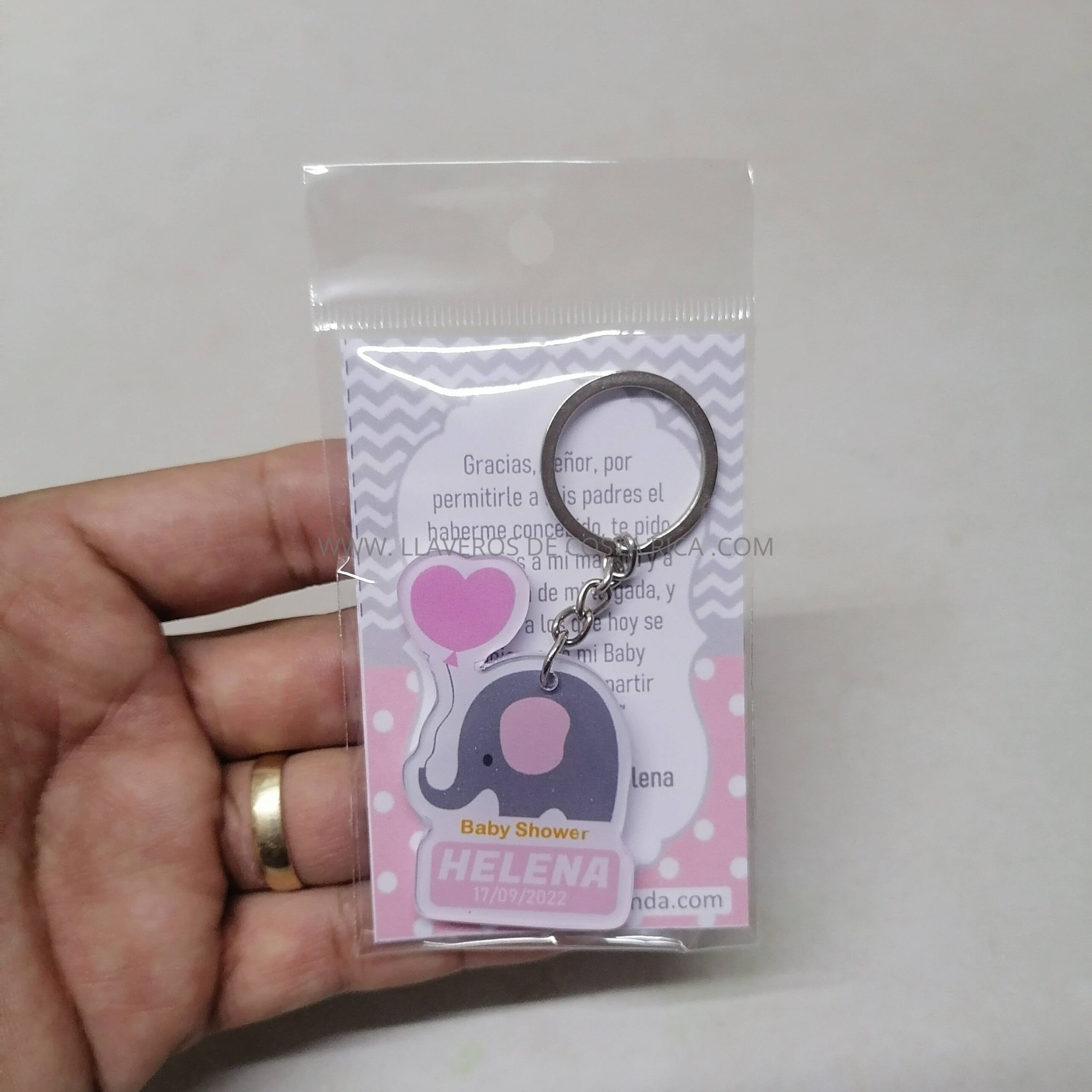 Llaveros Baby Shower Elefantes 