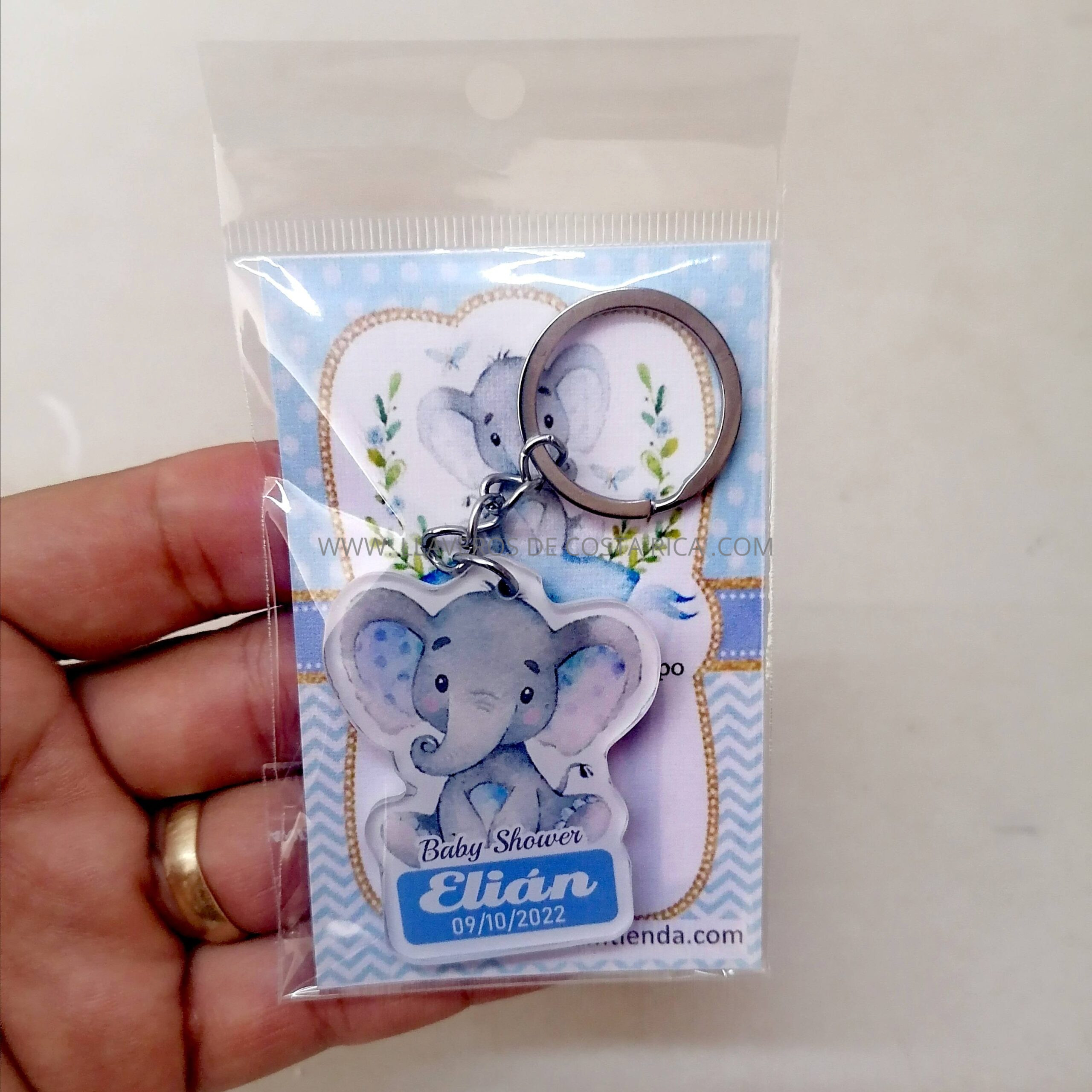 Llaveros Baby Shower Elefantes 