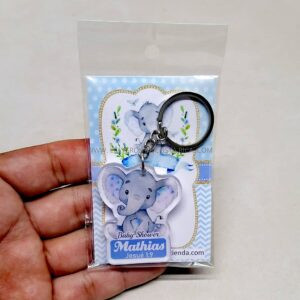 Llaveros Baby Shower Elefantes 