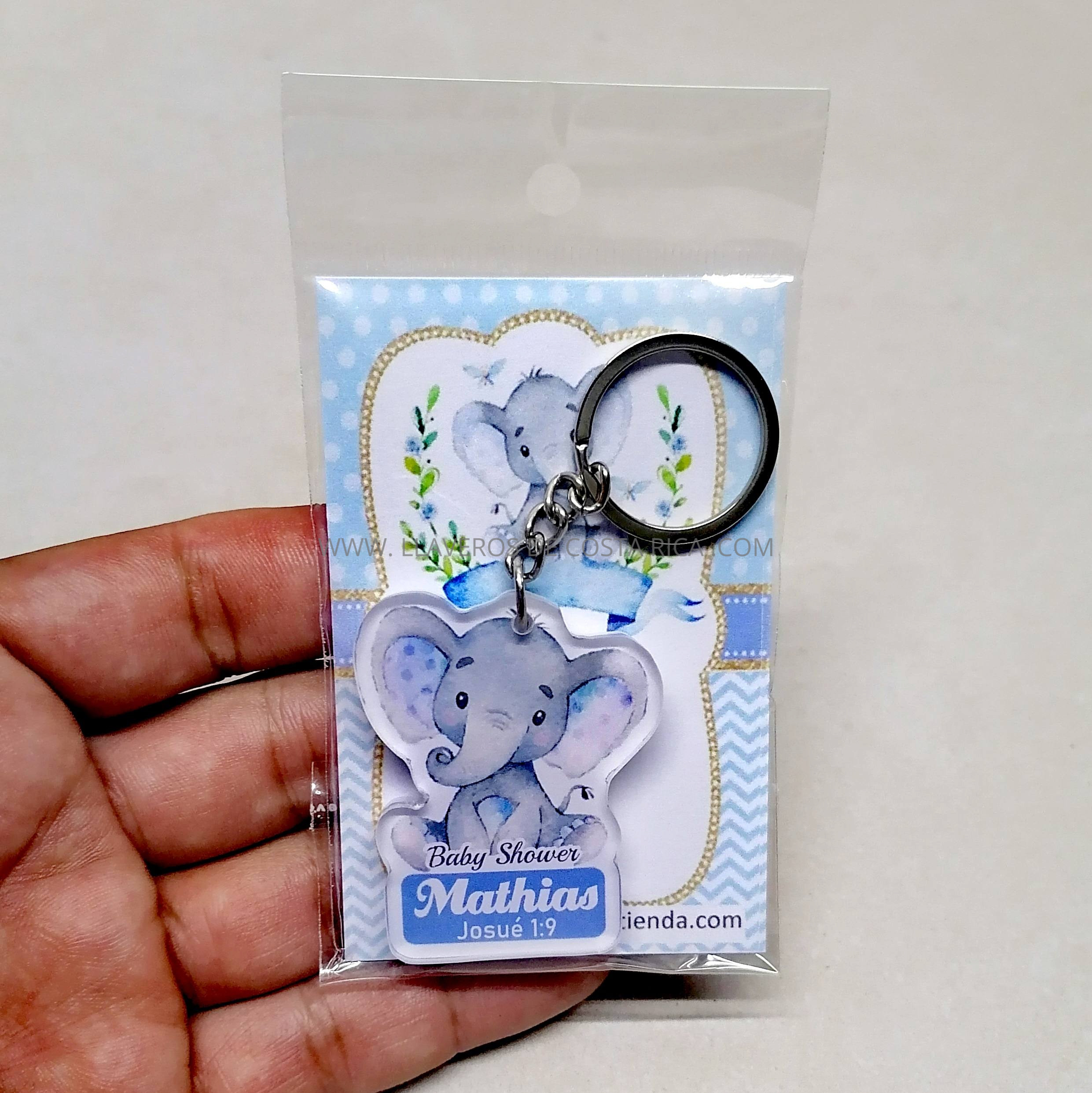 Llaveros Baby Shower Elefantes 