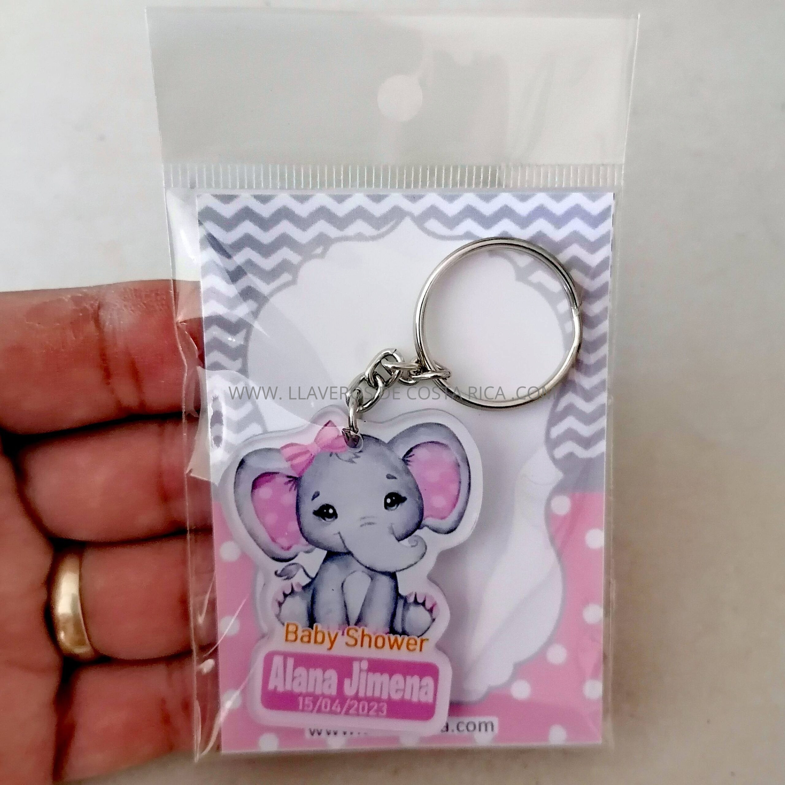Llaveros Baby Shower Elefantes 