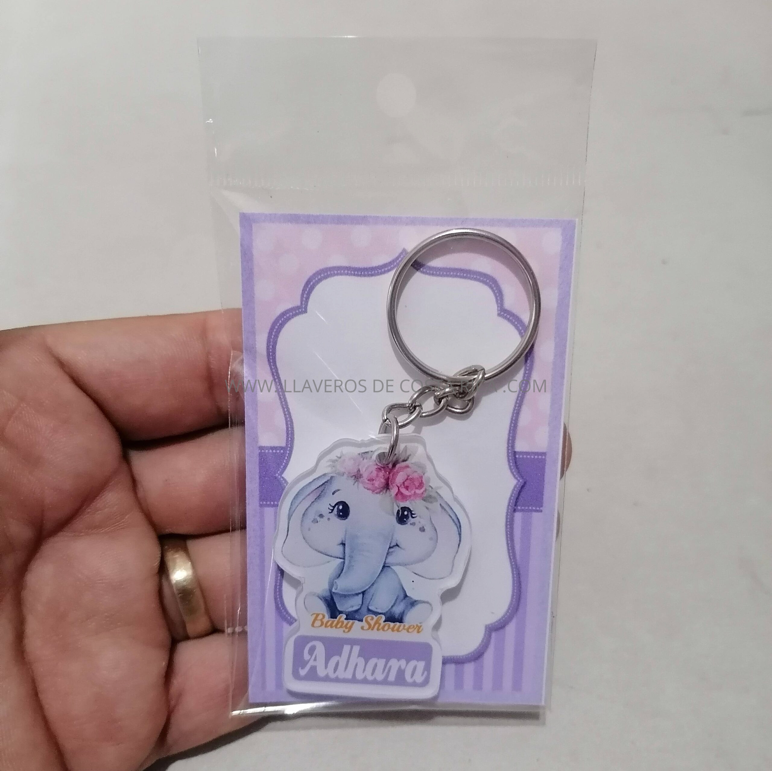 Llaveros Baby Shower Elefantes 