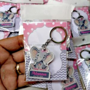 Llaveros Baby Shower Elefantes 