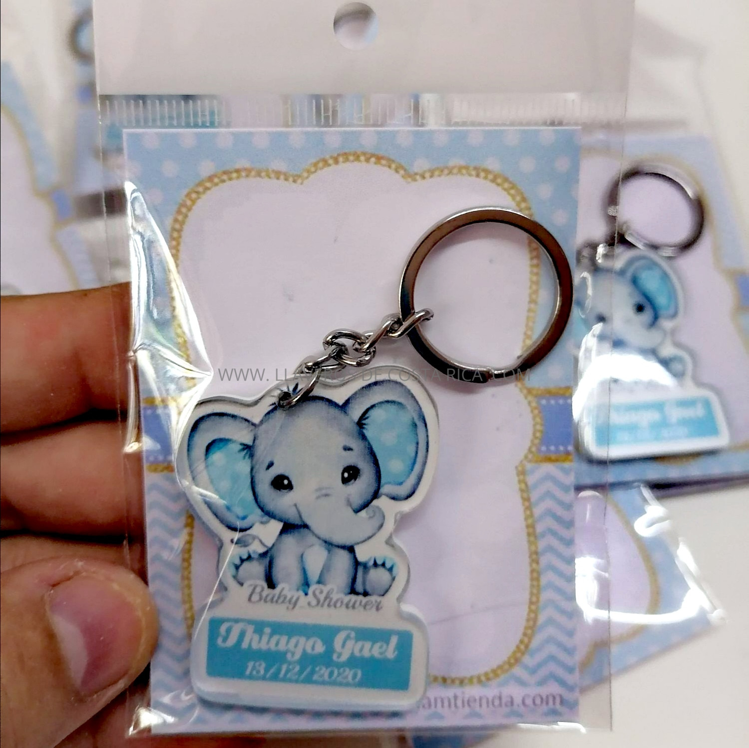 Llaveros Baby Shower Elefantes 