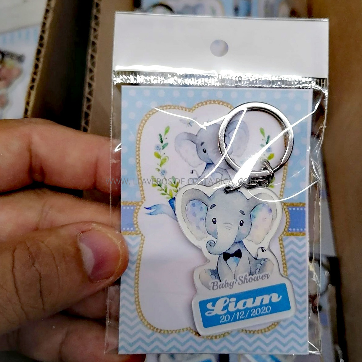 Llaveros Baby Shower Elefantes 