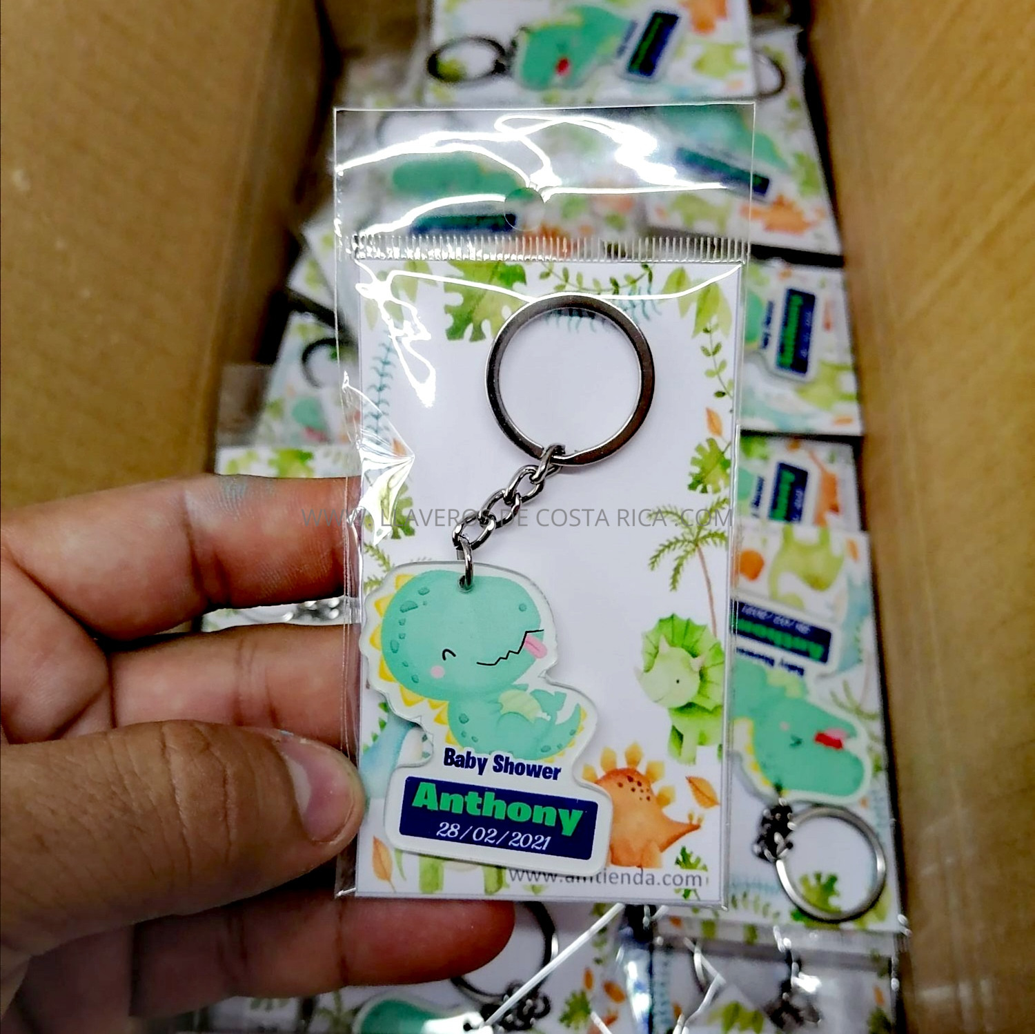 Llaveros Baby Shower Dinosaurio Costa Rica