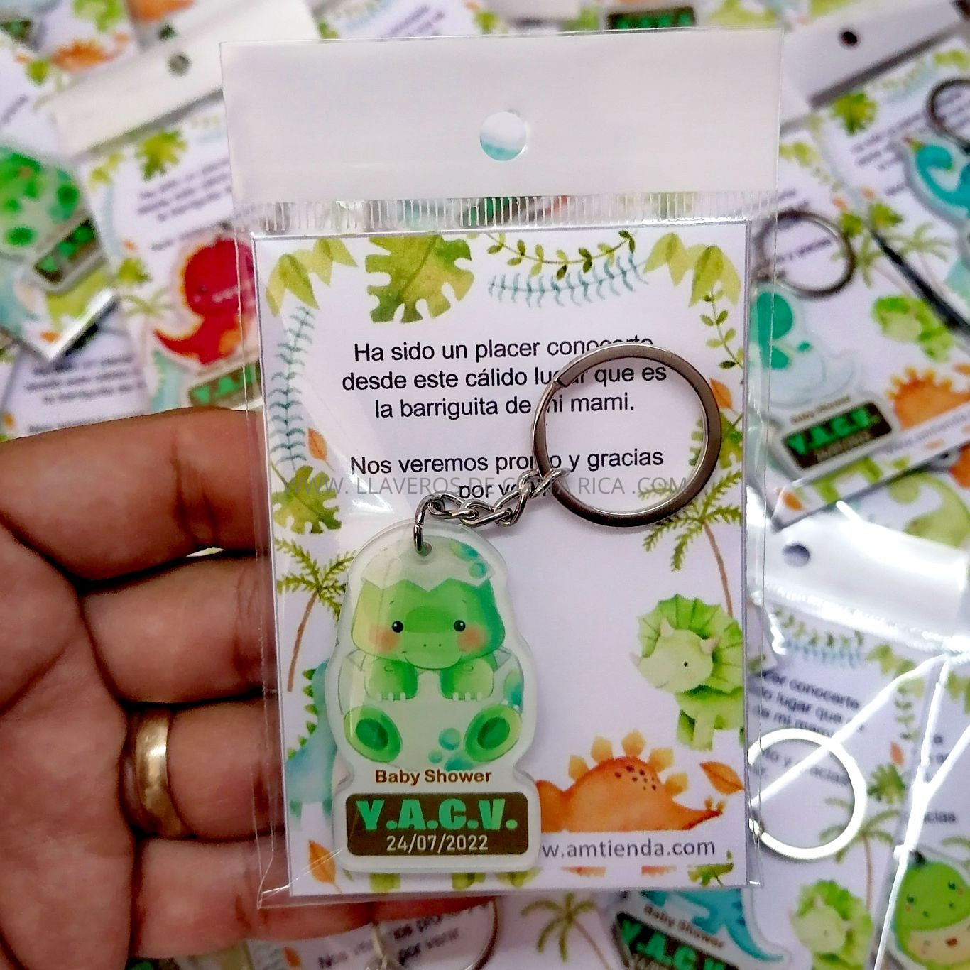 Llaveros Baby Shower Dinosaurio Costa Rica