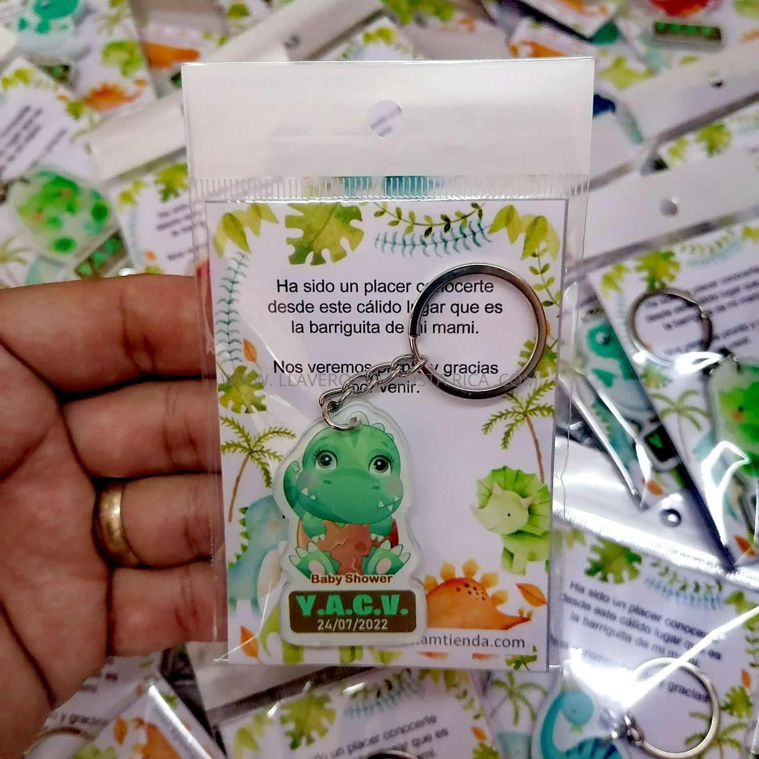 Llaveros Baby Shower Dinosaurio Costa Rica