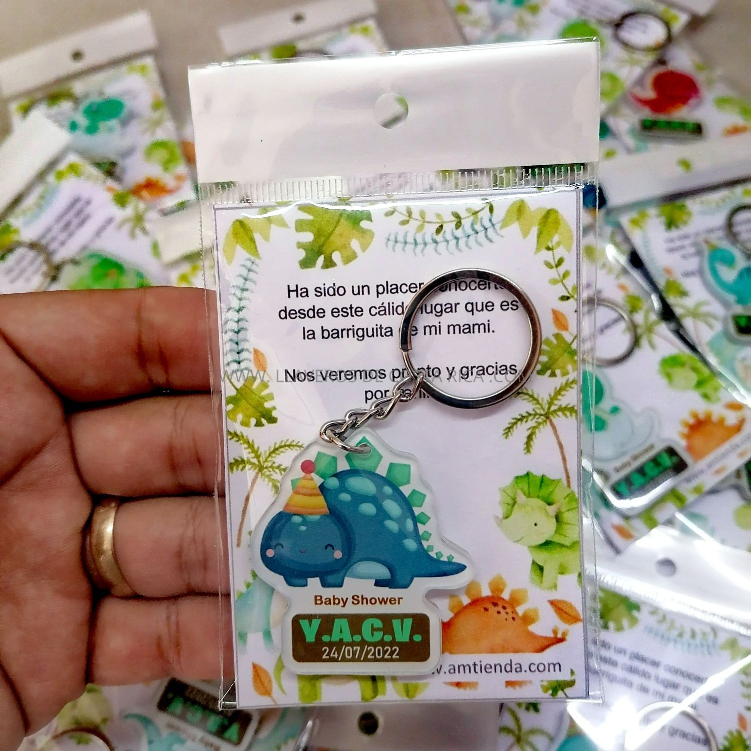 Llaveros Baby Shower Dinosaurio Costa Rica