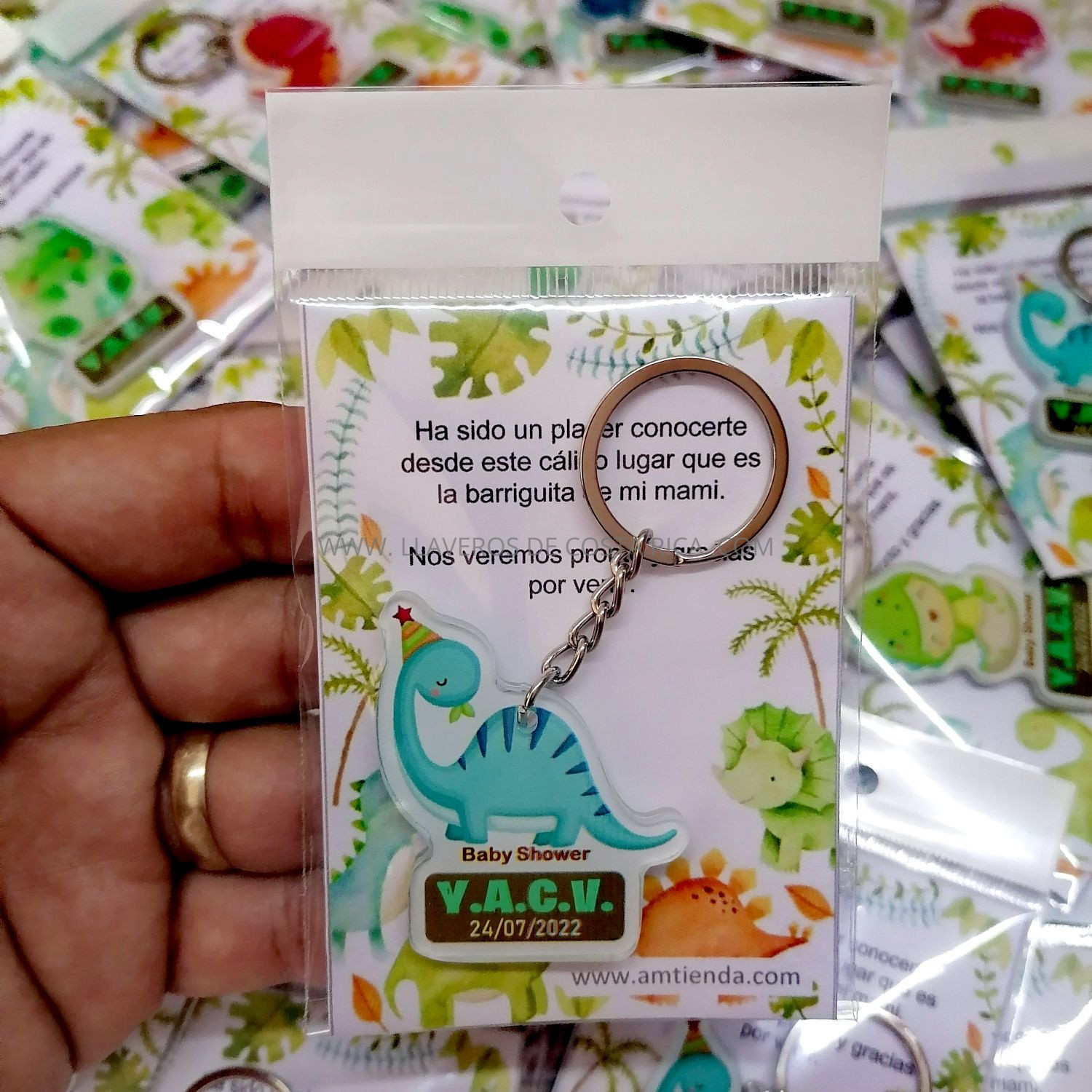Llaveros Baby Shower Dinosaurio Costa Rica
