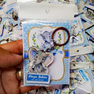 Llaveros Baby Shower Elefantes