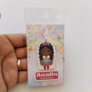 Magneto Niña Afro Unicornio